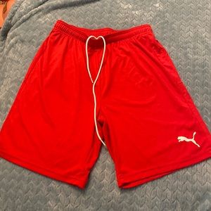 Puma Red Soccer shorts